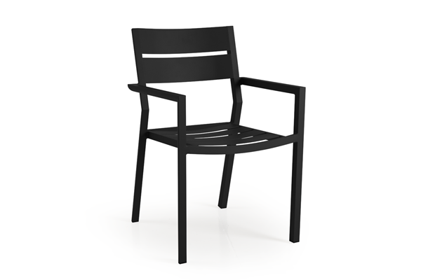 Кресло садовое алюминиевое "Delia" черный Brafab