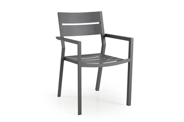 Кресло садовое алюминиевое "Delia" антрацит Brafab