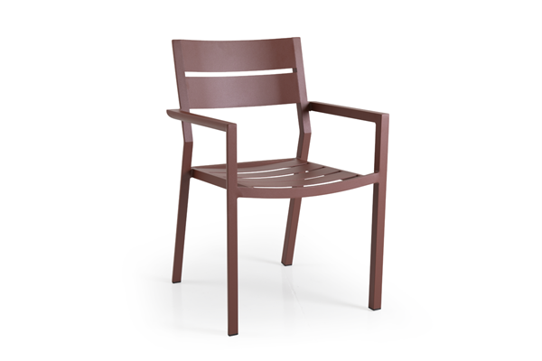 Кресло садовое алюминиевое "Delia" красный Brafab