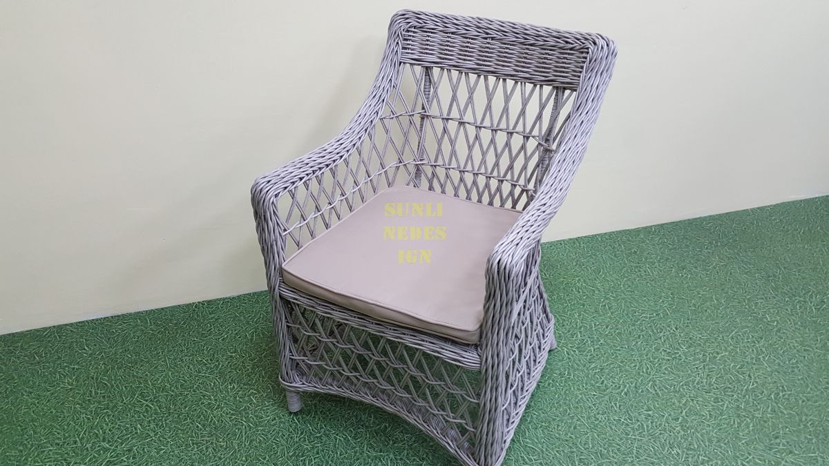 Кресло плетеное "Beatrix" grey