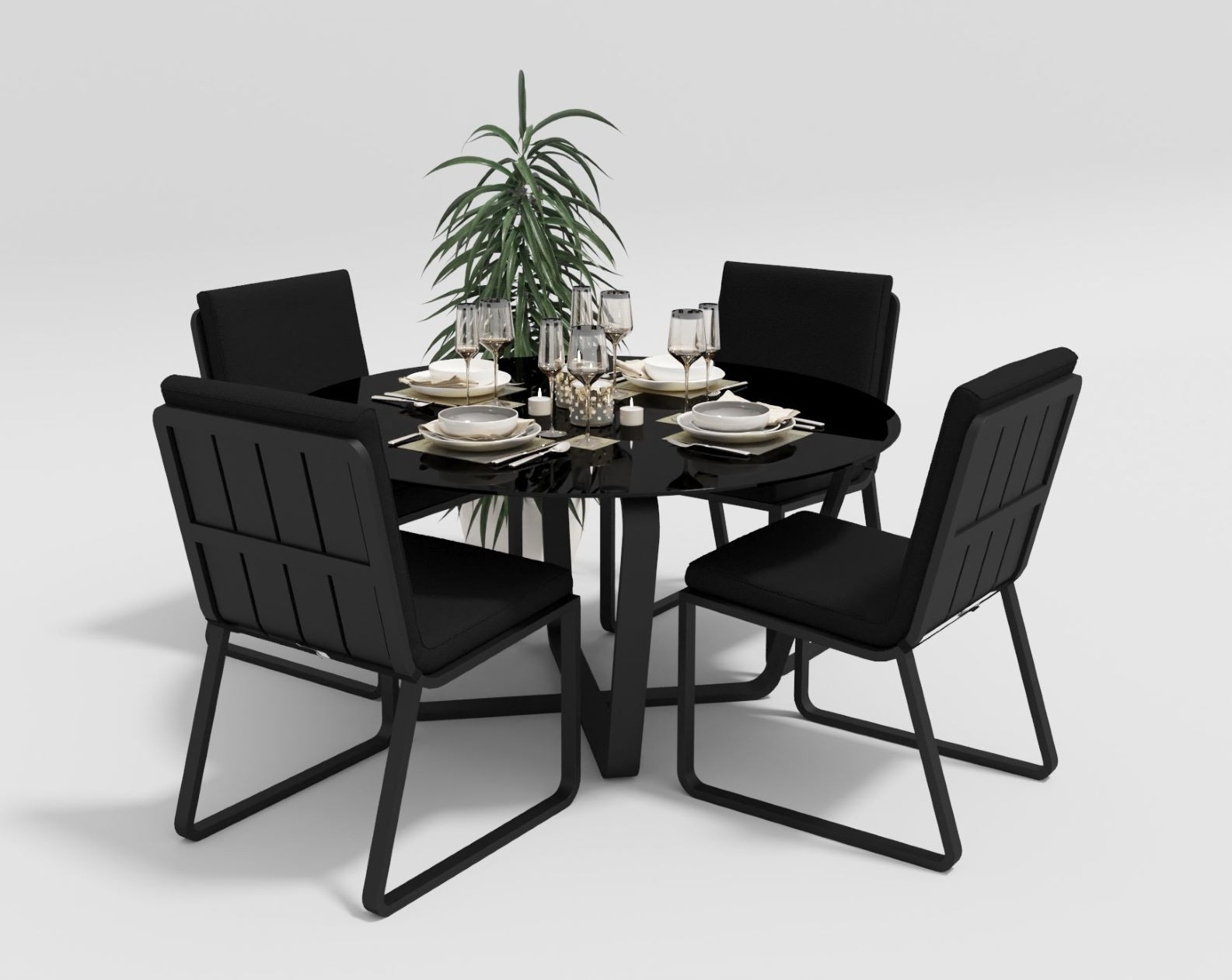 Садовая мебель "Primavera" model 1 carbon black