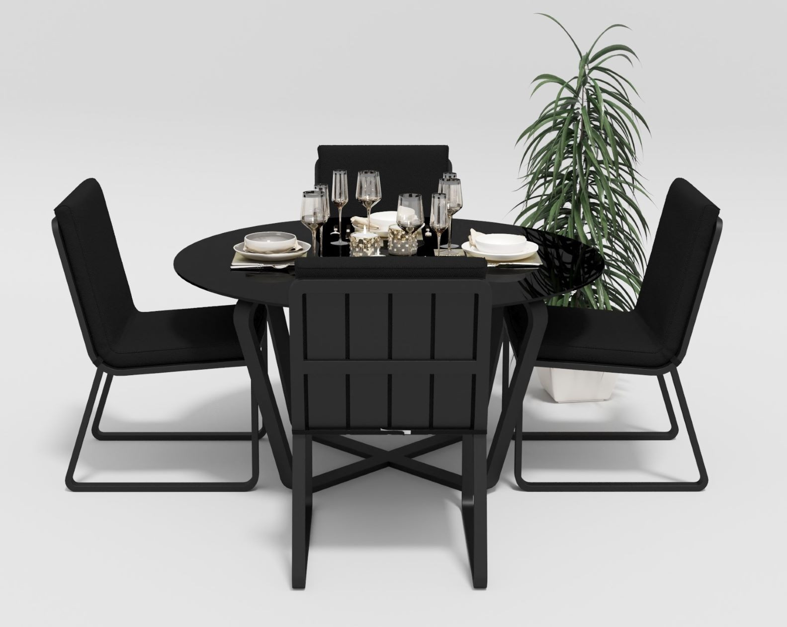 Садовая мебель "Primavera" model 1 carbon black