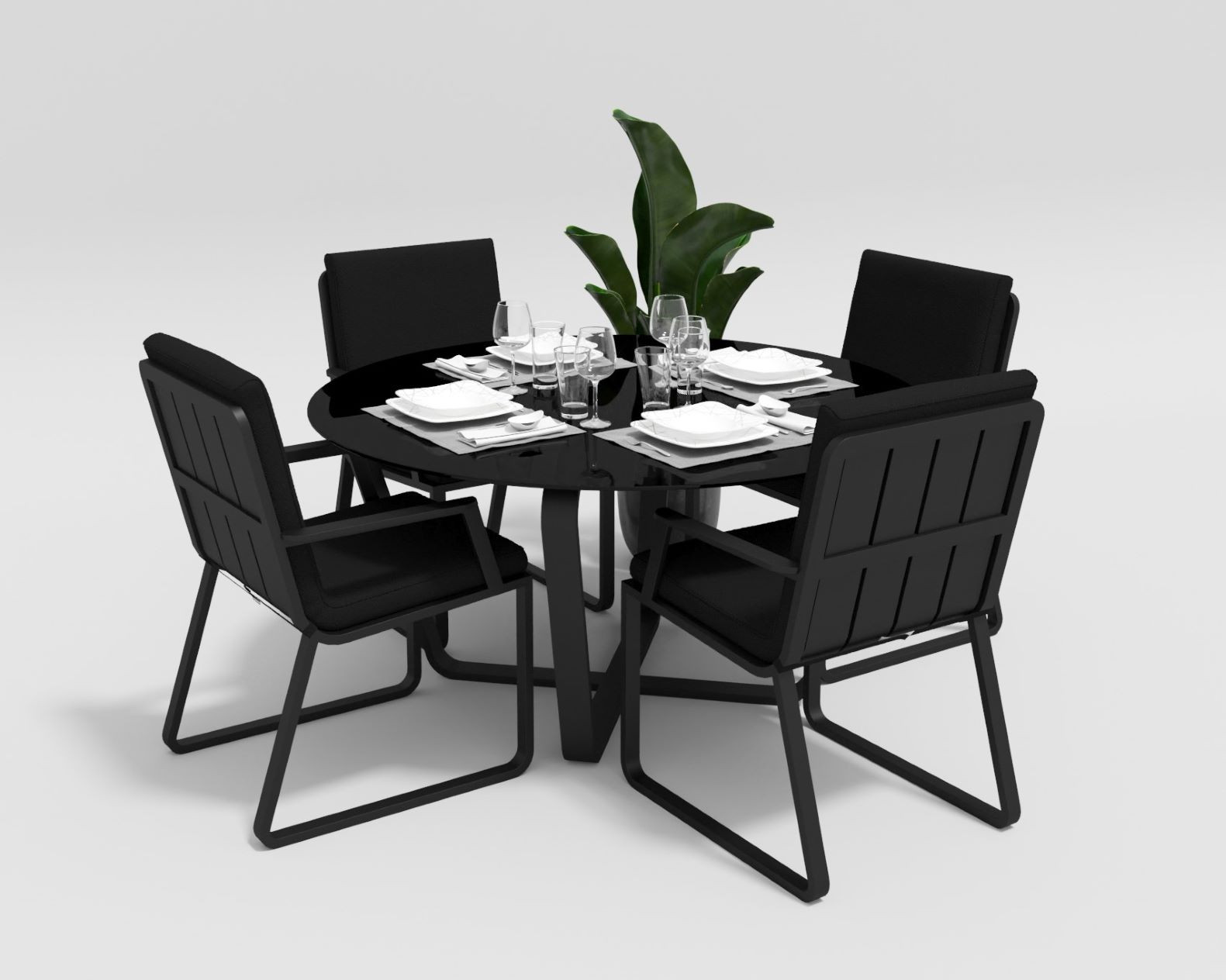 Садовая мебель "Primavera" model 2 carbon black