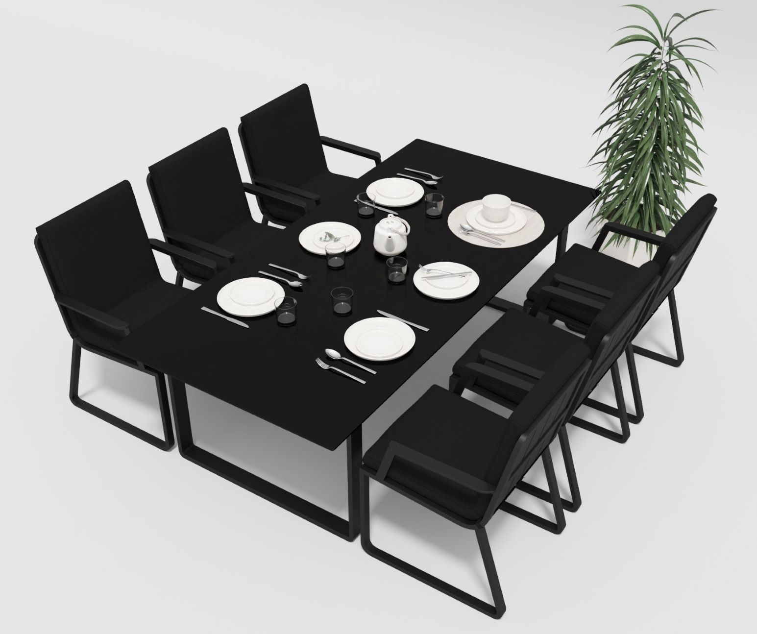 Садовая мебель "Voglie" 220 model 1 carbon black